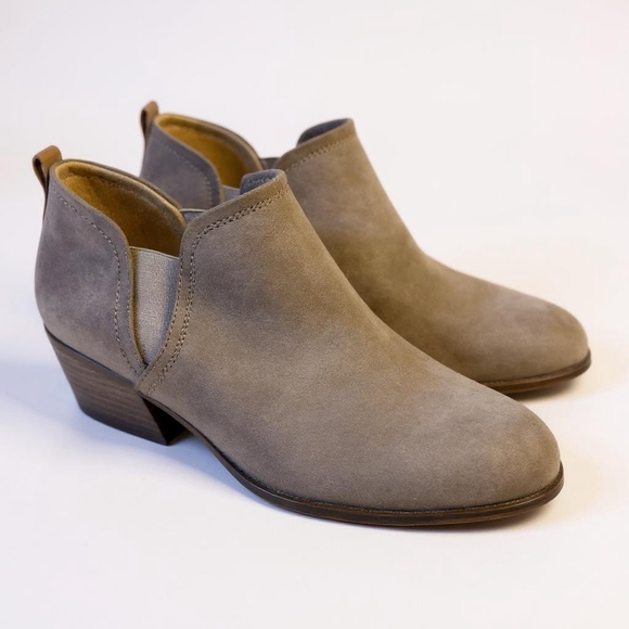 Dr Scholl’s Laurel Ankle Booties Wood Brown Microfiber Women’s Size 9.5W NWOB - Picture 1 of 10
